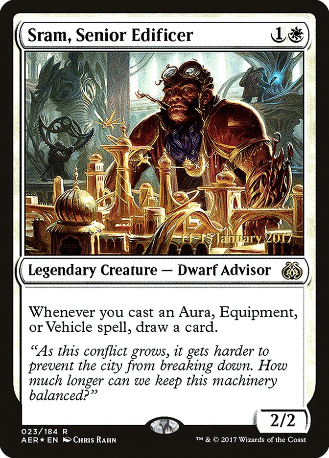 Sram, Senior Edificer [Aether Revolt Prerelease Promos] | Gear Gaming Bentonville