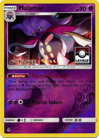 Malamar (51/131) (League Promo 4th Place) [Sun & Moon: Forbidden Light] | Gear Gaming Bentonville
