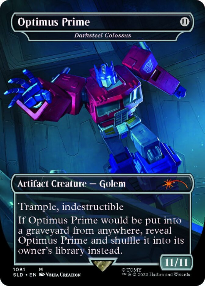 Darksteel Colossus - Optimus Prime (Borderless) [Secret Lair Drop Series] | Gear Gaming Bentonville