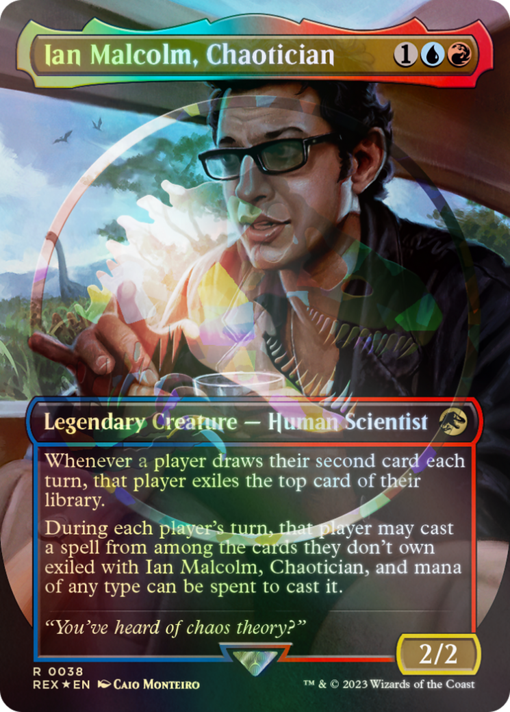 Ian Malcolm, Chaotician (Emblem) (Borderless) [Jurassic World Collection Tokens] | Gear Gaming Bentonville