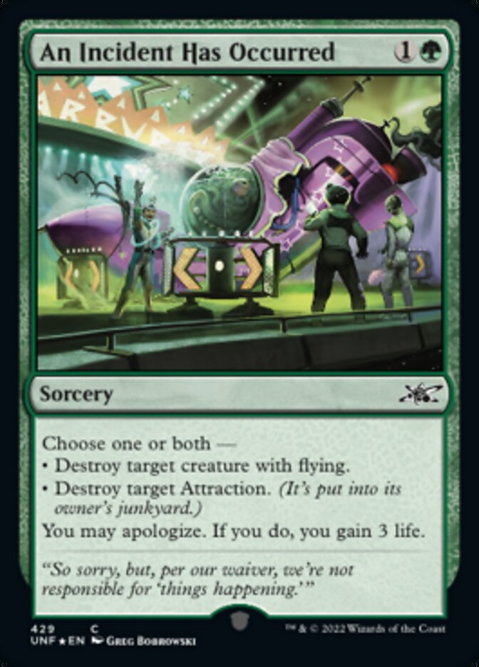 An Incident Has Occurred (Galaxy Foil) [Unfinity] | Gear Gaming Bentonville