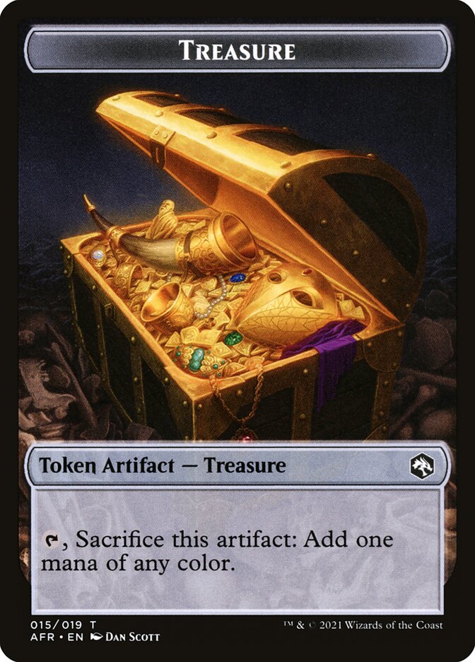 Wolf (014) // Treasure (015) Double-Sided Token [Challenger Decks 2022 Tokens] | Gear Gaming Bentonville