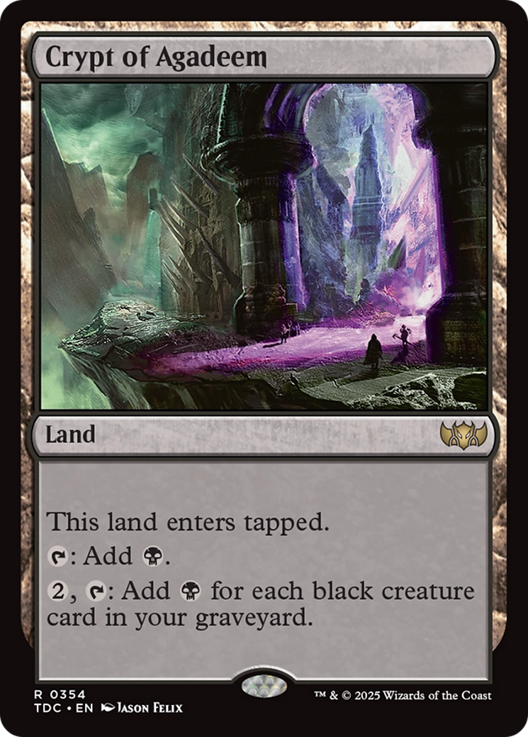 Crypt of Agadeem [Tarkir: Dragonstorm Commander] | Gear Gaming Bentonville