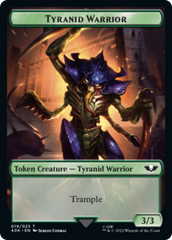 Tyranid (17) // Tyranid Warrior Double-Sided Token [Warhammer 40,000 Tokens] | Gear Gaming Bentonville