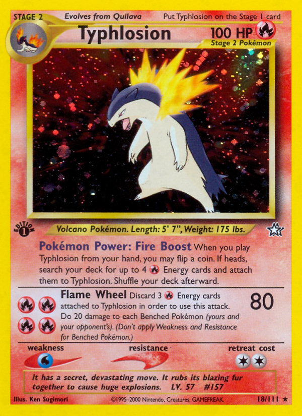 Typhlosion (18/111) [Neo Genesis 1st Edition] | Gear Gaming Bentonville