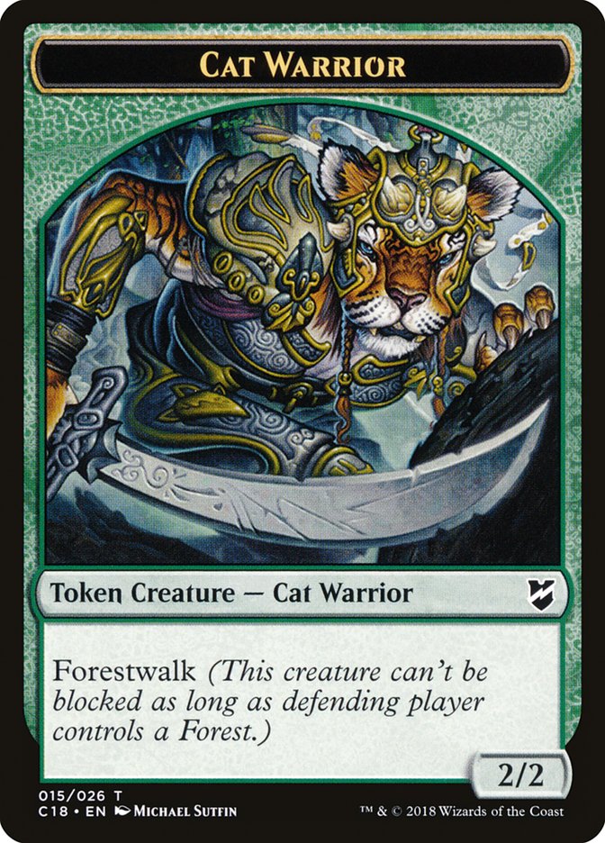 Cat Warrior Token [Commander 2018 Tokens] | Gear Gaming Bentonville