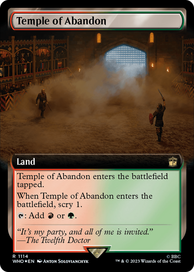 Temple of Abandon (Extended Art) (Surge Foil) [Doctor Who] | Gear Gaming Bentonville