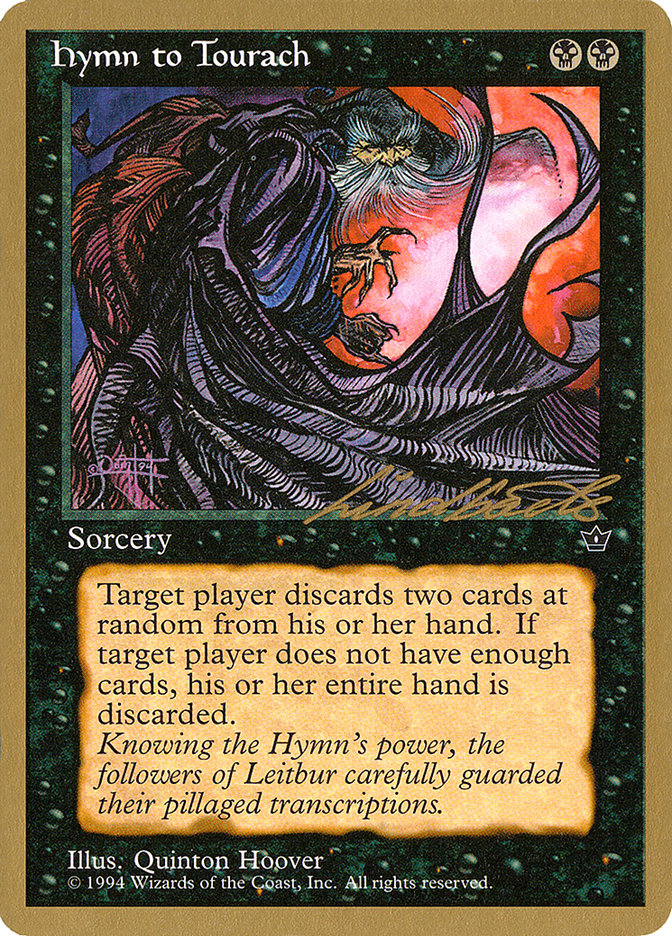 Hymn to Tourach (Cloak) (Leon Lindback) [Pro Tour Collector Set] | Gear Gaming Bentonville