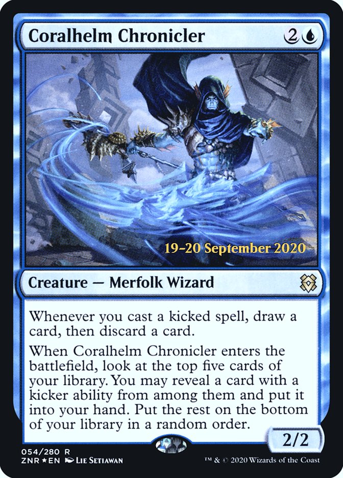 Coralhelm Chronicler [Zendikar Rising Prerelease Promos] | Gear Gaming Bentonville