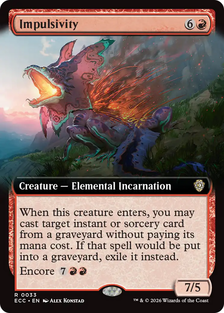 Impulsivity (Extended Art) [Lorwyn Eclipsed Commander] | Gear Gaming Bentonville