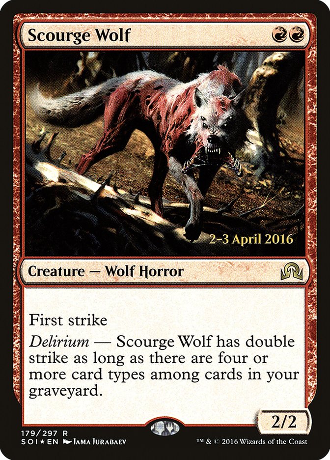 Scourge Wolf [Shadows over Innistrad Prerelease Promos] | Gear Gaming Bentonville