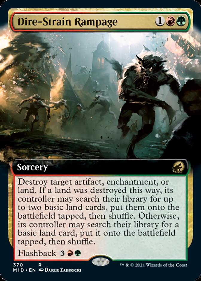 Dire-Strain Rampage (Extended Art) [Innistrad: Midnight Hunt] | Gear Gaming Bentonville