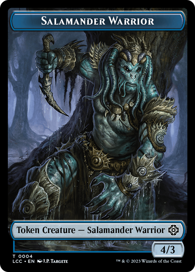 Salamander Warrior // Shapeshifter Double-Sided Token [The Lost Caverns of Ixalan Commander Tokens] | Gear Gaming Bentonville