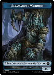 Salamander Warrior // Treasure Double-Sided Token [The Lost Caverns of Ixalan Commander Tokens] | Gear Gaming Bentonville