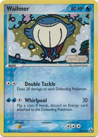 Wailmer (69/92) (Stamped) [EX: Legend Maker] | Gear Gaming Bentonville