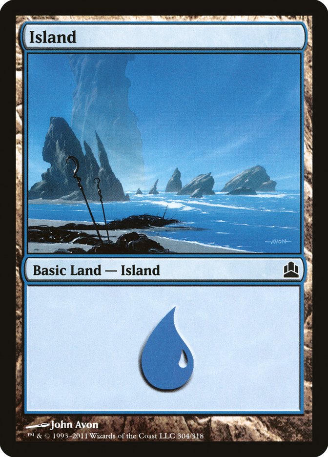 Island (304) [Commander 2011] | Gear Gaming Bentonville