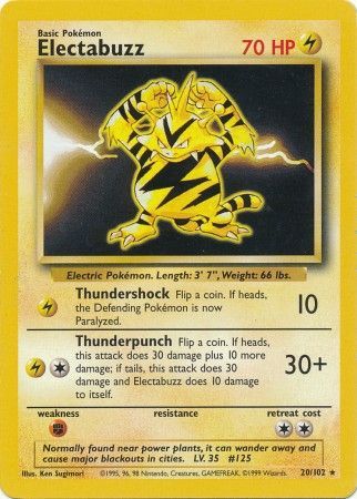 Electabuzz (20/102) [Base Set Unlimited] | Gear Gaming Bentonville