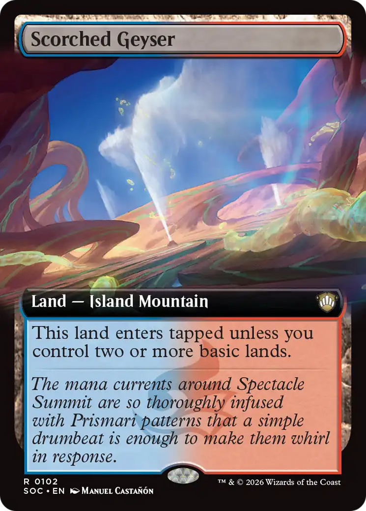 Scorched Geyser (Extended Art) [Secrets of Strixhaven Commander] | Gear Gaming Bentonville