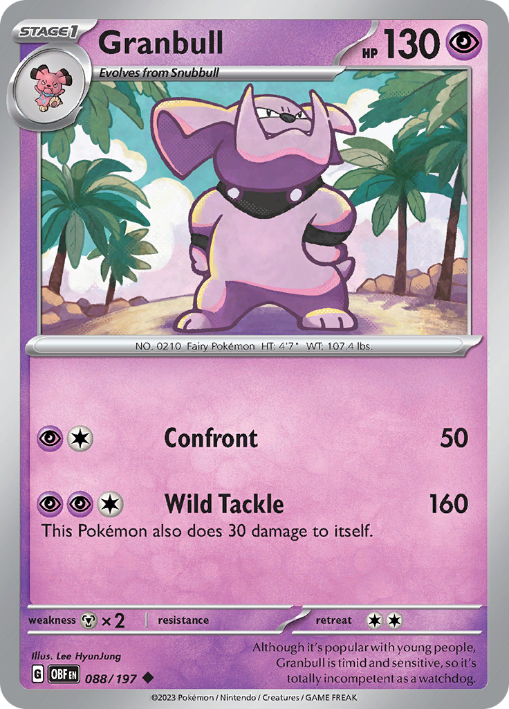 Granbull (088/197) [Scarlet & Violet: Obsidian Flames] | Gear Gaming Bentonville