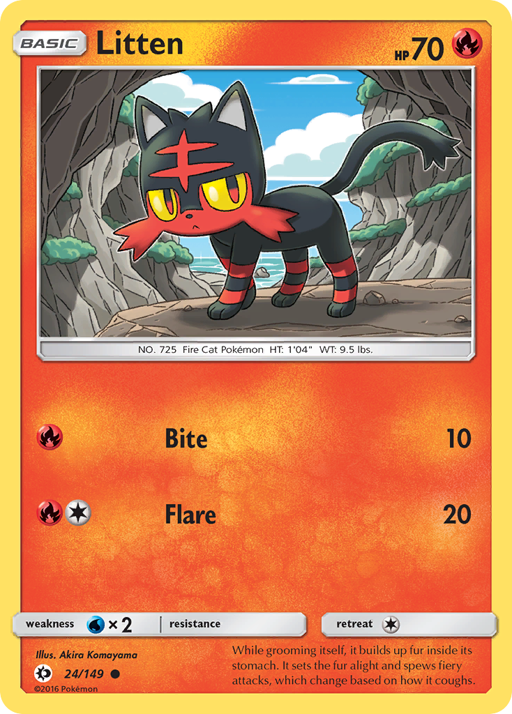 Litten (24/149) [Sun & Moon: Base Set] | Gear Gaming Bentonville