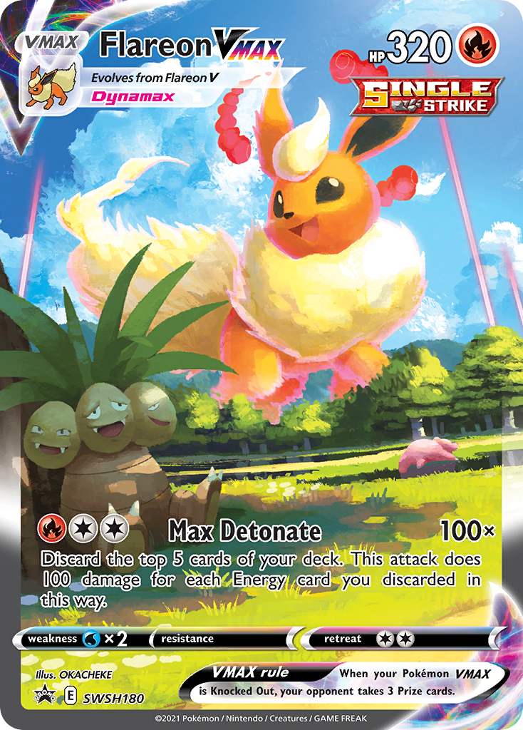 Flareon VMAX (SWSH180) (Jumbo Card) [Sword & Shield: Black Star Promos] | Gear Gaming Bentonville