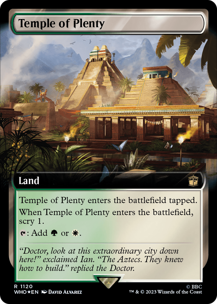 Temple of Plenty (Extended Art) (Surge Foil) [Doctor Who] | Gear Gaming Bentonville