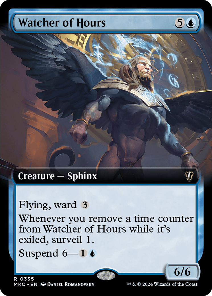 Watcher of Hours (Extended Art) [Murders at Karlov Manor Commander] | Gear Gaming Bentonville