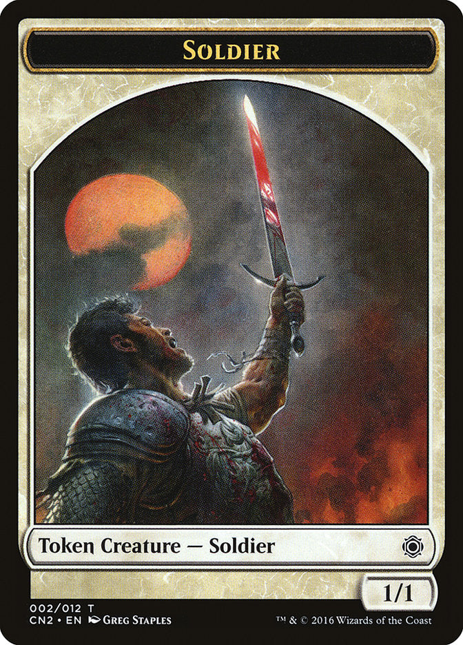 Soldier Token (002/012) [Conspiracy: Take the Crown Tokens] | Gear Gaming Bentonville