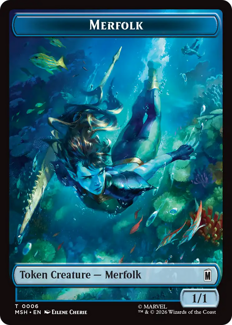 Council of Reeds (008) // Merfolk (006) Double-Sided Token [Marvel Super Heroes Commander Tokens] | Gear Gaming Bentonville