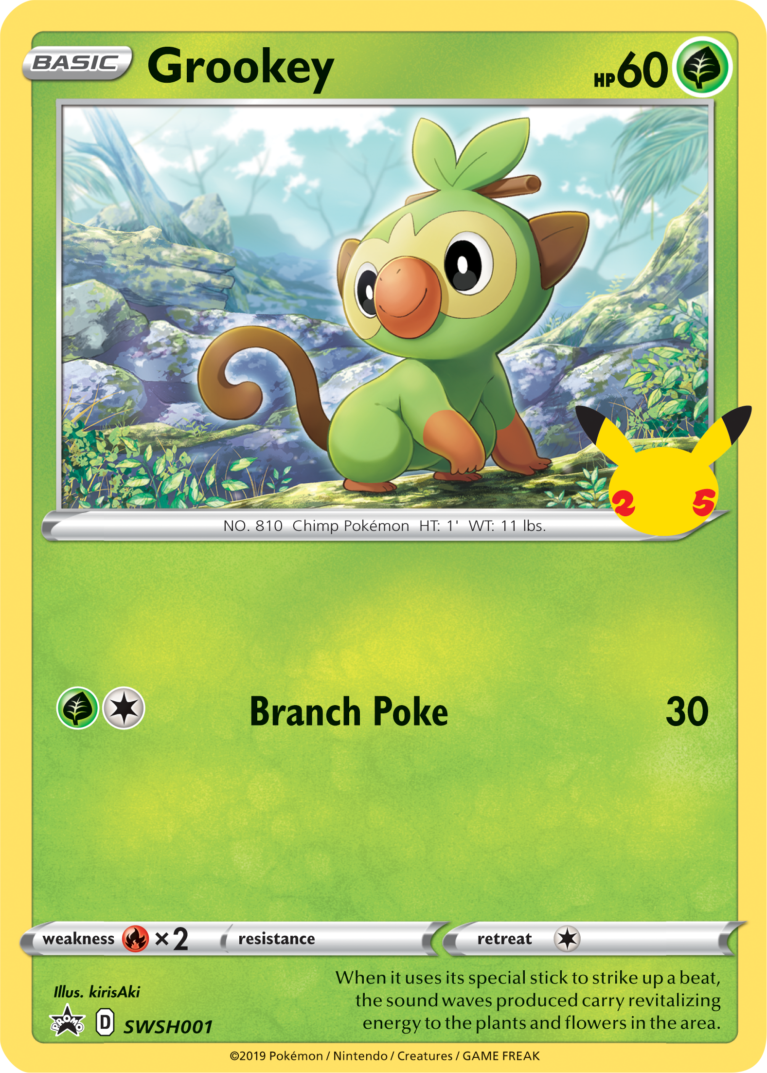 Grookey (SWSH001) (Jumbo Card) [First Partner Pack] | Gear Gaming Bentonville