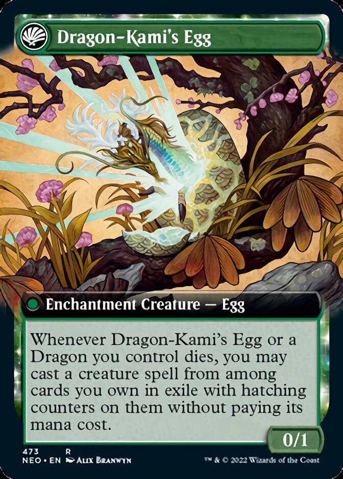 The Dragon-Kami Reborn // Dragon-Kami's Egg (Extended Art) [Kamigawa: Neon Dynasty] | Gear Gaming Bentonville