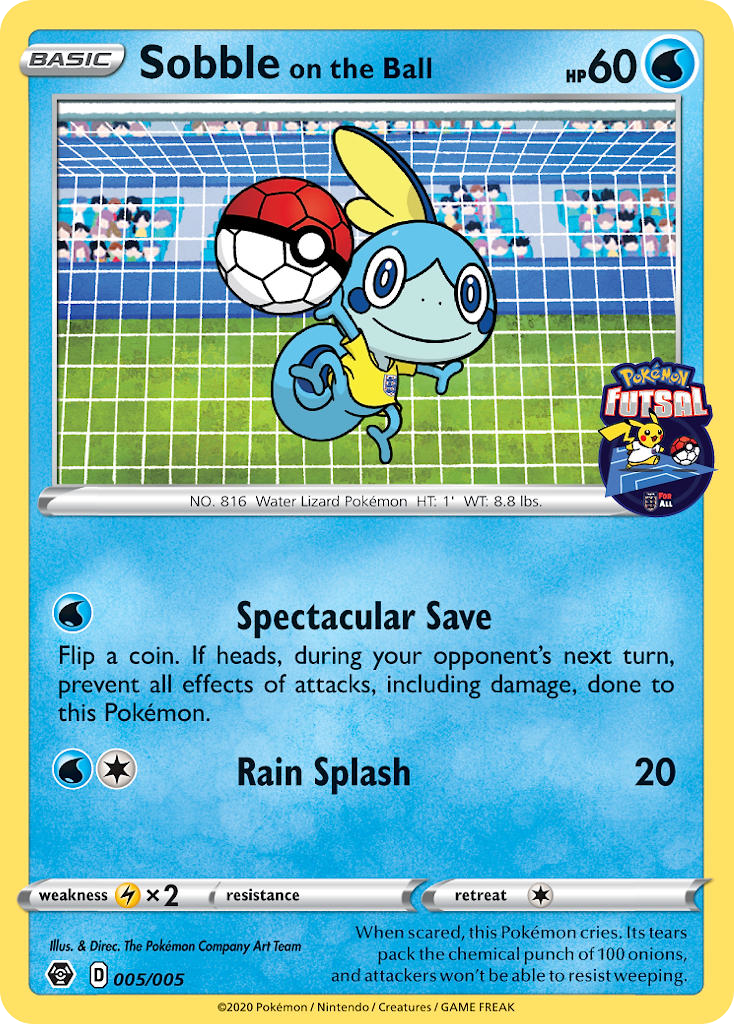 Sobble on the Ball (005/005) [Pokemon Futsal Collection] | Gear Gaming Bentonville