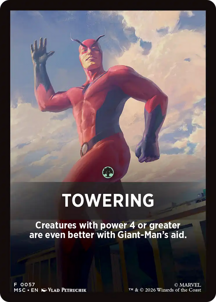 Towering Theme Card [Marvel Super Heroes Commander] | Gear Gaming Bentonville