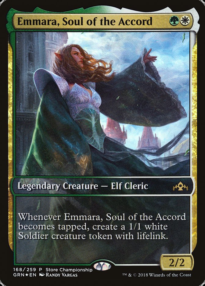 Emmara, Soul of the Accord (Store Championship) (Full Art) [Guilds of Ravnica Promos] | Gear Gaming Bentonville