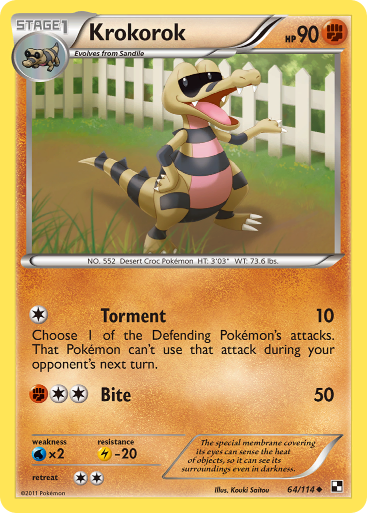 Krokorok (64/114) [Black & White: Base Set] | Gear Gaming Bentonville
