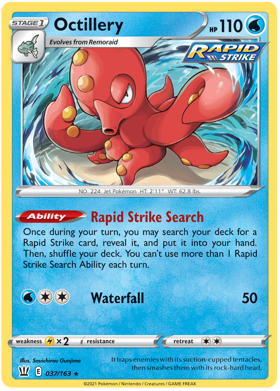 Octillery (037/163) (Theme Deck Exclusive) [Sword & Shield: Battle Styles] | Gear Gaming Bentonville