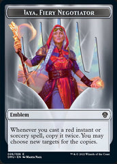 Soldier // Jaya, Fiery Negotiator Emblem Double-Sided Token [Dominaria United Tokens] | Gear Gaming Bentonville