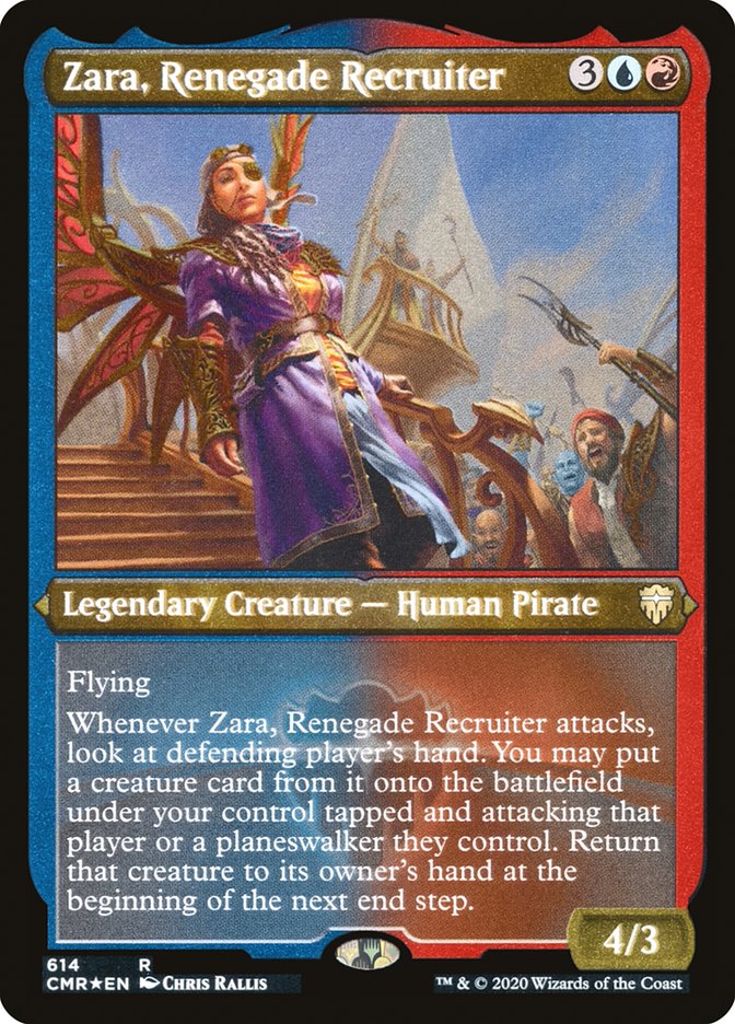 Zara, Renegade Recruiter (Etched) [Commander Legends] | Gear Gaming Bentonville