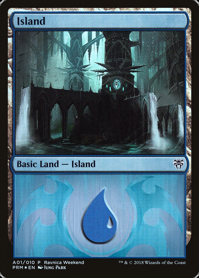 Island (A01) [Ravnica Allegiance Ravnica Weekend] | Gear Gaming Bentonville