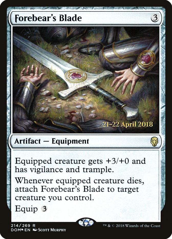 Forebear's Blade [Dominaria Prerelease Promos] | Gear Gaming Bentonville