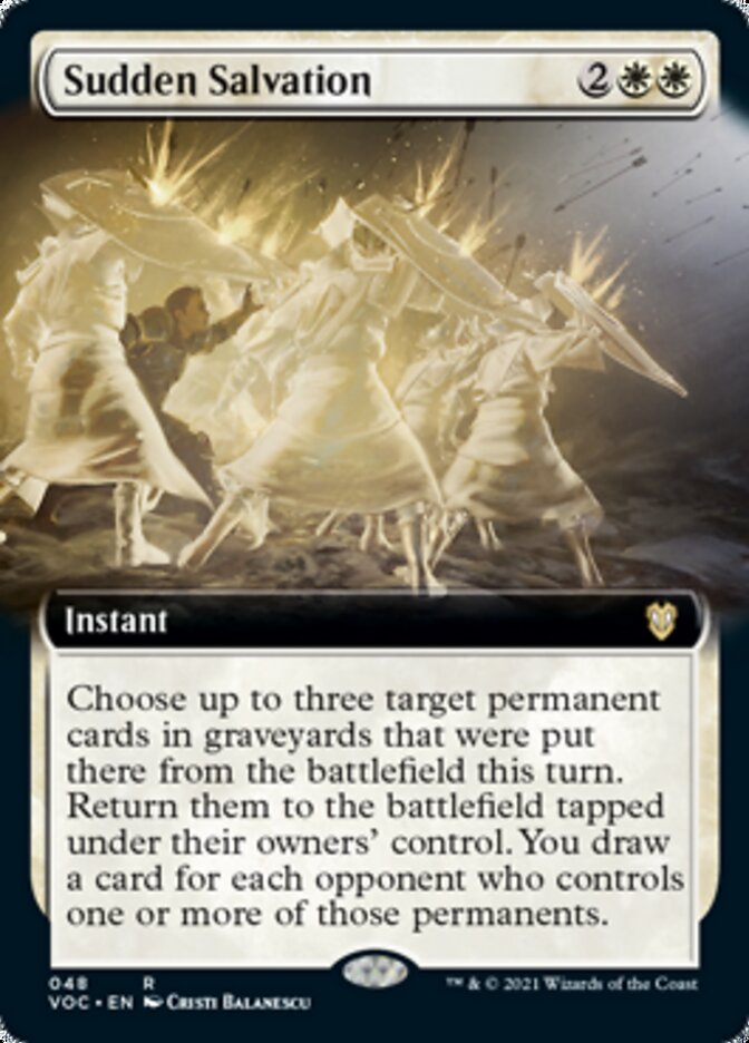 Sudden Salvation (Extended Art) [Innistrad: Crimson Vow Commander] | Gear Gaming Bentonville
