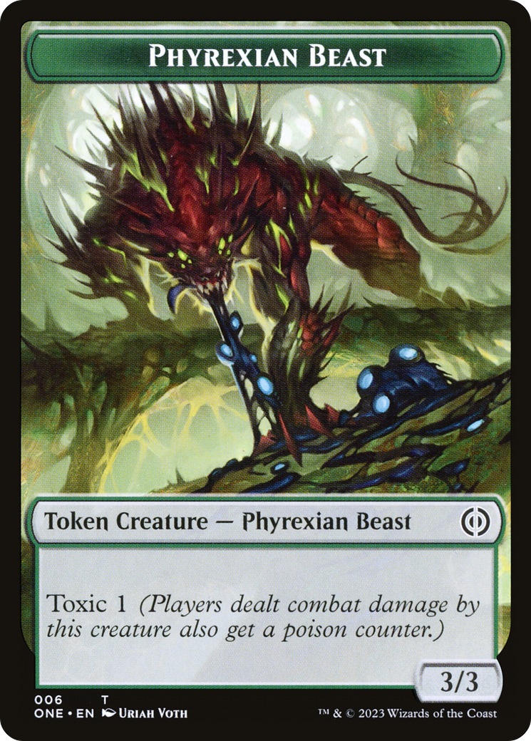 Phyrexian Goblin // Phyrexian Beast Double-Sided Token [Phyrexia: All Will Be One Tokens] | Gear Gaming Bentonville