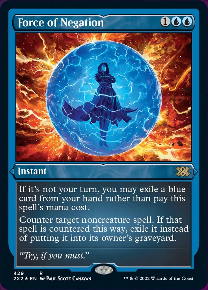 Force of Negation (Foil Etched) [Double Masters 2022] | Gear Gaming Bentonville