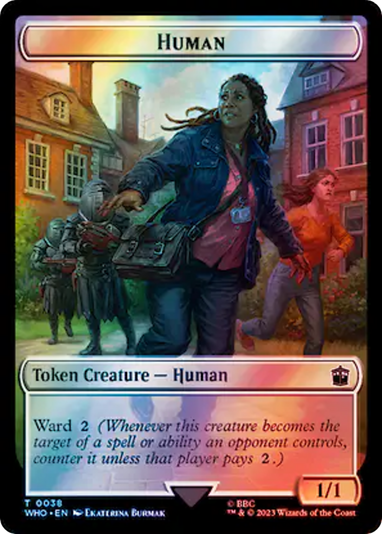 Human (0038) // Mutant Double-Sided Token (Surge Foil) [Doctor Who Tokens] | Gear Gaming Bentonville