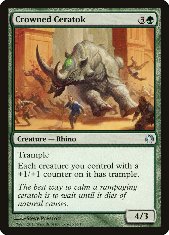 Crowned Ceratok [Duel Decks: Heroes vs. Monsters] | Gear Gaming Bentonville