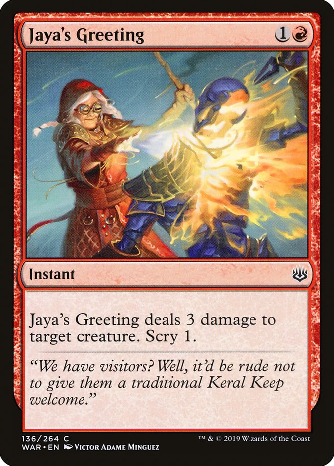 Jaya's Greeting [War of the Spark] | Gear Gaming Bentonville
