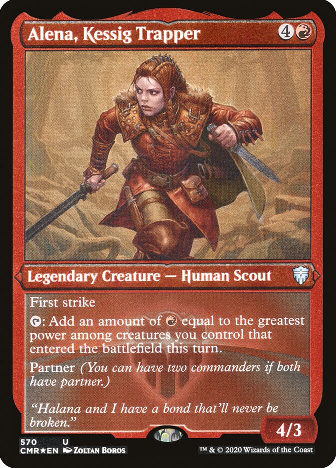 Alena, Kessig Trapper (Foil Etched) [Commander Legends] | Gear Gaming Bentonville