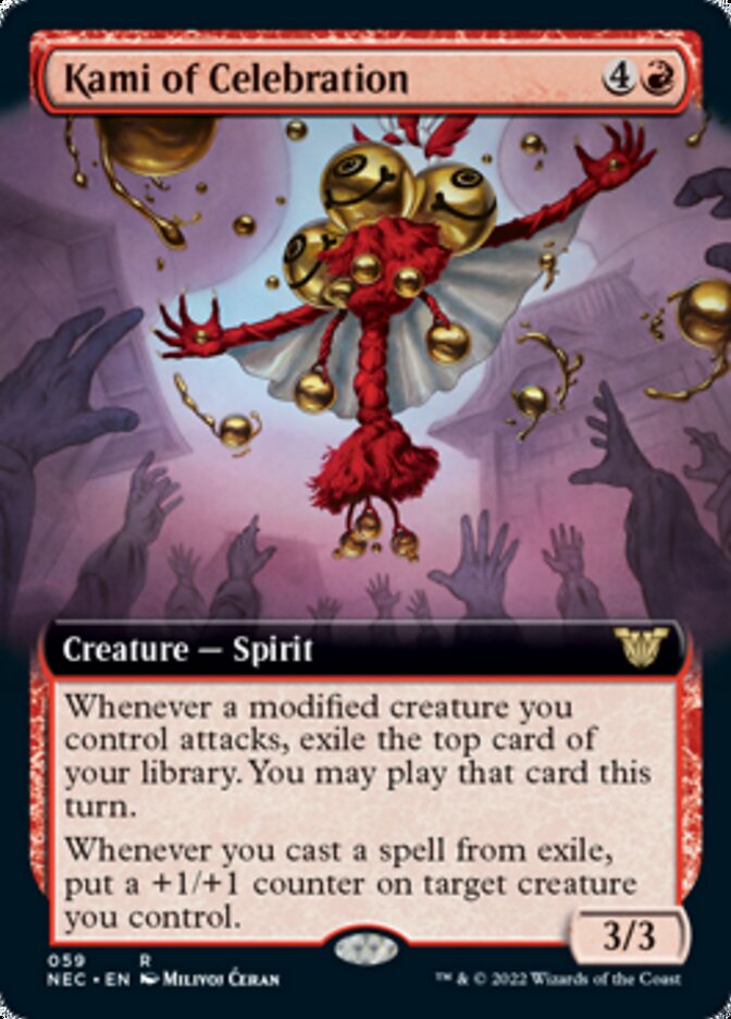 Kami of Celebration (Extended Art) [Kamigawa: Neon Dynasty Commander] | Gear Gaming Bentonville