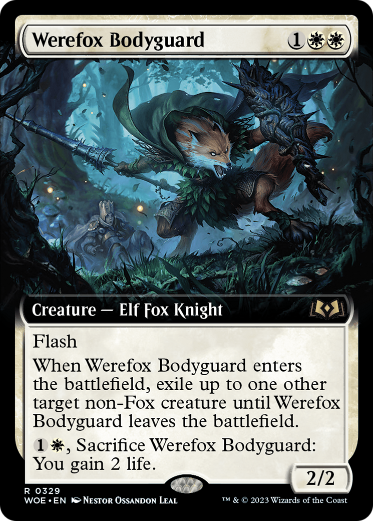 Werefox Bodyguard (Extended Art) [Wilds of Eldraine] | Gear Gaming Bentonville