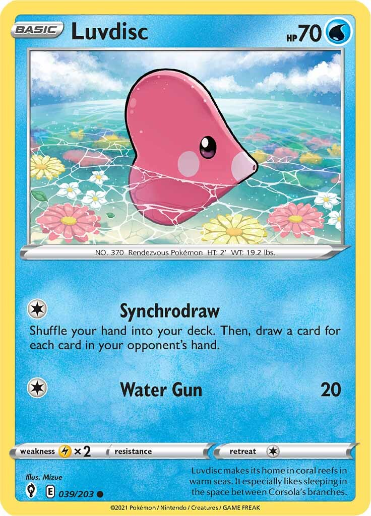 Luvdisc (039/203) [Sword & Shield: Evolving Skies] | Gear Gaming Bentonville